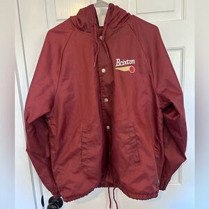 Brixton Burgundy Hooded Jacket